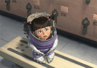 Scene from Monsters, Inc. (2001) / Buena Vista Pictures boo monsters inc pee gif dance incontinence