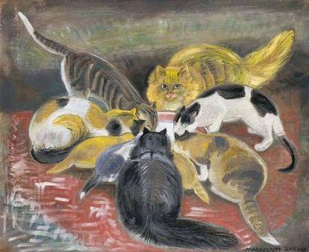 El gato Tookey, William y Marguerite Zorach Marguerite Zorach (Leche matutina)