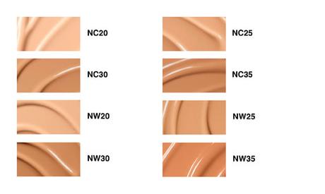 base de maquillaje studio waterweight de MAC tonos studio water weight mac