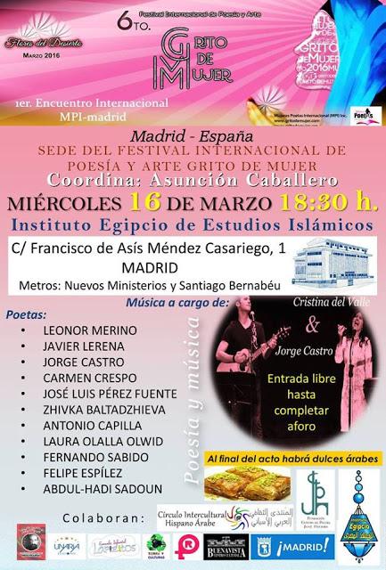 CLAUSURA ENCUENTRO POÉTICO INTERNACIONAL GRITO MUJER MADRID 2016