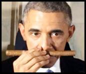 Obama con habano