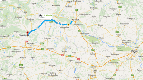 Szeroka droga Jornada de Torun a Oborniki