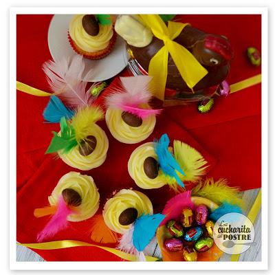 SEMANA SANTA 2016 (II): CUPCAKES DE PASCUA DE AZAHAR / EASTER 2016 (II): EASTER ORANGE BLOSSOM CUPCAKES