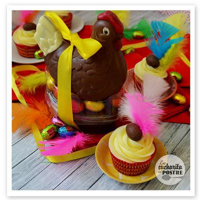 SEMANA SANTA 2016 (II): CUPCAKES DE PASCUA DE AZAHAR / EASTER 2016 (II): EASTER ORANGE BLOSSOM CUPCAKES