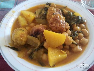 Potaje de acelgas con albóndigas de bacalao