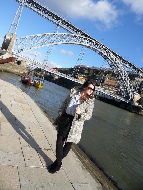 Wool coat & leather Wool coat & leather