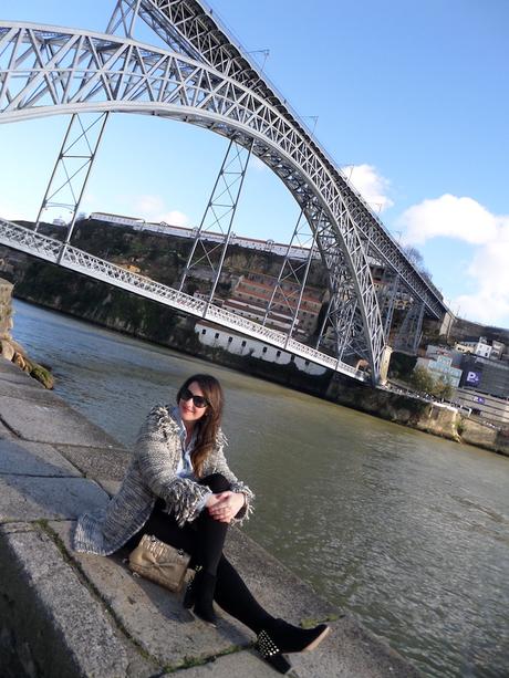 Wool coat & leather Wool coat & leather