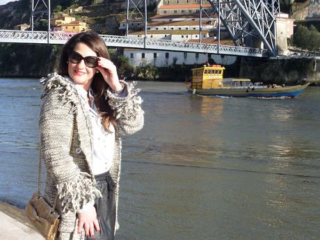 Wool coat & leather Wool coat & leather