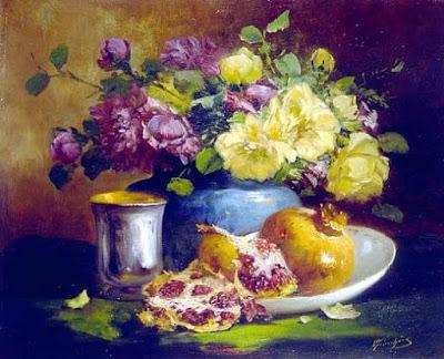 Pintores que pintan flores y frutas Pintores que pintan flores y frutas