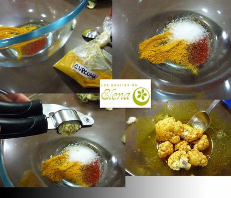 Coliflor con cúrcuma Coliflor con cúrcuma