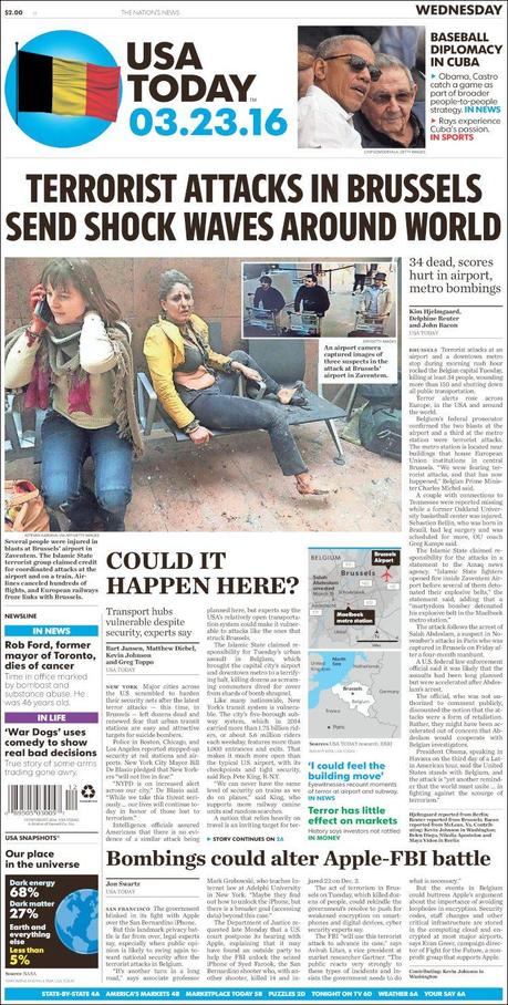 Tragedia en Bruselas: Las portadas del horror y el dolor Tragedia en Bruselas: Las portadas del horror y el dolor