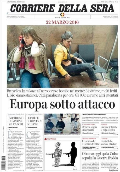 Tragedia en Bruselas: Las portadas del horror y el dolor Tragedia en Bruselas: Las portadas del horror y el dolor