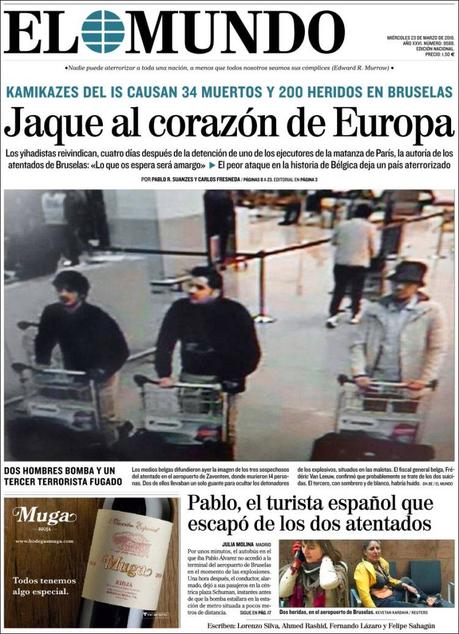 Tragedia en Bruselas: Las portadas del horror y el dolor Tragedia en Bruselas: Las portadas del horror y el dolor