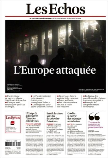 Tragedia en Bruselas: Las portadas del horror y el dolor Tragedia en Bruselas: Las portadas del horror y el dolor