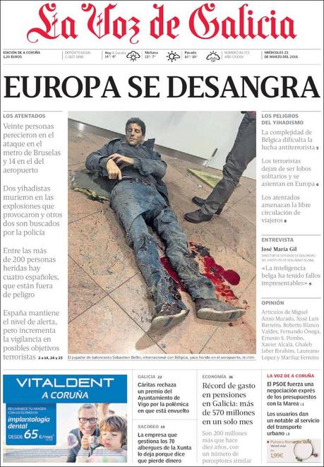 Tragedia en Bruselas: Las portadas del horror y el dolor Tragedia en Bruselas: Las portadas del horror y el dolor