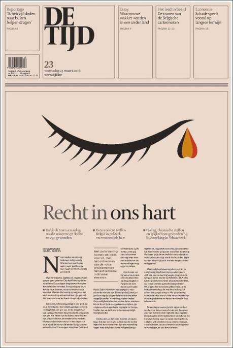 Tragedia en Bruselas: Las portadas del horror y el dolor Tragedia en Bruselas: Las portadas del horror y el dolor