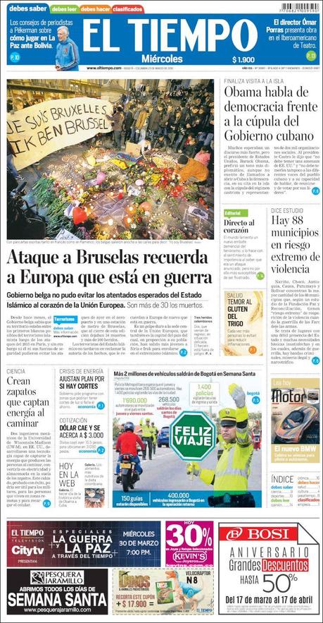 Tragedia en Bruselas: Las portadas del horror y el dolor Tragedia en Bruselas: Las portadas del horror y el dolor