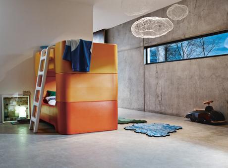 Birds+clouds by Benedetta Mori, Bunky beds by Marc Newson and Puzzle Carpet 