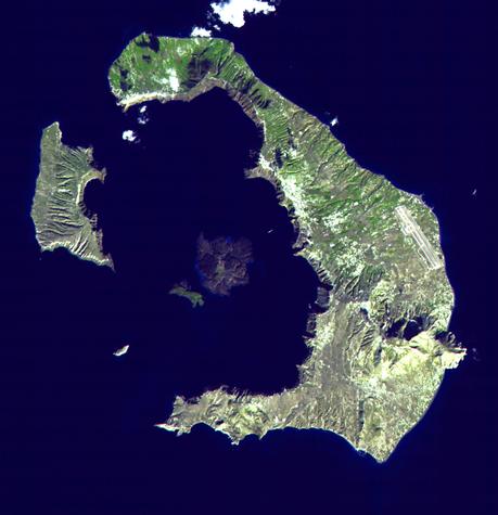 Santorini desde satélite