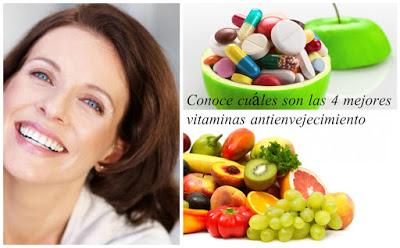 Conoce cuáles son las 4 mejores vitaminas antienvejecimiento