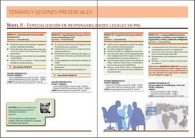 Interesante Posgrado de Especialización Jurídica para Técnicos y Gestores de PRL. Interesante Posgrado de Especialización Jurídica para Técnicos y Gestores de PRL.