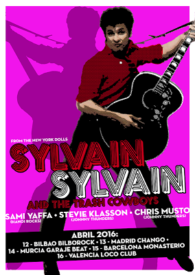 Sylvain Sylvain en Bilbao, Madrid, Murcia, Barcelona y Valencia