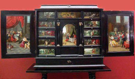 Dos escritorios del Lázaro Galdiano en Madrid Lázaro virgilio salis Metamorfosis Amberes 1650 Calvino