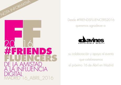 Más confirmaciones para #FriendsFluencers 2016 Más confirmaciones para #FriendsFluencers 2016