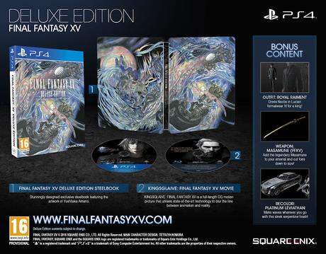 Así son las Ediciones Especiales de Final Fantasy XV