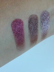 sombras nabla cosmetics: Izquierda a Derecha: Daphne 2, Tribeca, Entropy