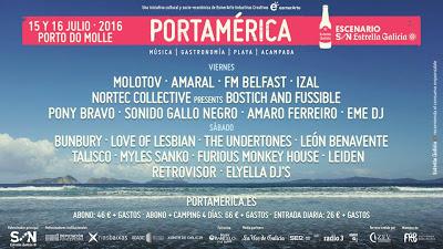 PortAmérica 2016: Bunbury, Love of Lesbian, Amaral, Molotov, Izal, FM Belfast, The Undertones...