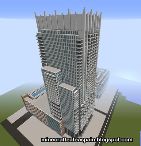 Réplica Minecraft: Rascacielos The Vue, Charlotte, Carolina del Norte, Estados Unidos. Réplica Minecraft: Rascacielos The Vue, Charlotte, Carolina del Norte, Estados Unidos.