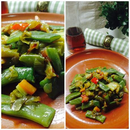 Vainas con sofrito de verduras Vainas con sofrito de verduras 3