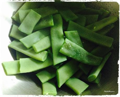 Vainas con sofrito de verduras Vainas con sofrito de verduras elaboracion 1