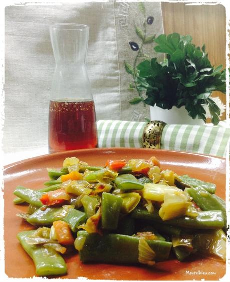 Vainas con sofrito de verduras Vainas con sofrito de verduras 2