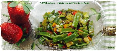 Vainas con sofrito de verduras Tupper Menú Vainas con sofrito de verduras
