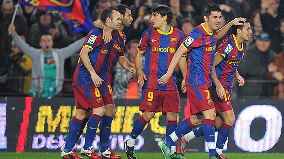 Con Messi en la platea, el Barça venció al Levante