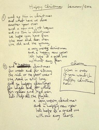 CANCION HAPPY XMAS JOHN LENNON cancion happy xmas john lennon: