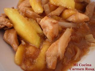 POLLO AGRIDULCE CON MANGO DE LA AXARQUIA MALAGUEÑA POLLO AGRIDULCE CON MANGO DE LA AXARQUIA MALAGUEÑA