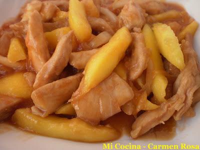 POLLO AGRIDULCE CON MANGO DE LA AXARQUIA MALAGUEÑA POLLO AGRIDULCE CON MANGO DE LA AXARQUIA MALAGUEÑA