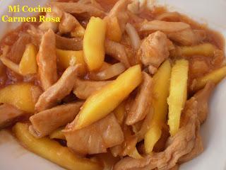 POLLO AGRIDULCE CON MANGO DE LA AXARQUIA MALAGUEÑA POLLO AGRIDULCE CON MANGO DE LA AXARQUIA MALAGUEÑA