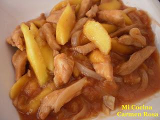 POLLO AGRIDULCE CON MANGO DE LA AXARQUIA MALAGUEÑA POLLO AGRIDULCE CON MANGO DE LA AXARQUIA MALAGUEÑA