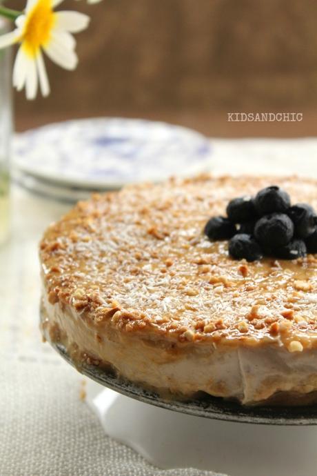 Tarta Vegana de coco , plátano y  galletas digestive  #singluten #sinlactosa #sinhuevos