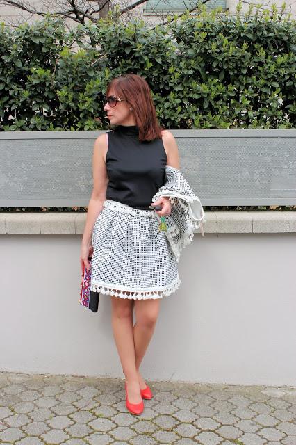 MIS LOOKS - CONJUNTO FALDA CUADRITOS TERIA YABAR SANTANDER