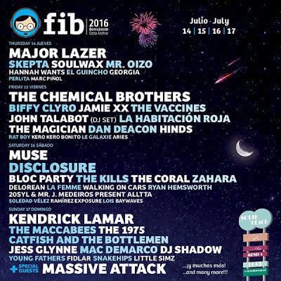 FIB 2016: The Kills, The Coral, Soulwax, Jess Glynne, Rat Boy, John Talabot, Little Simz, Zahara...