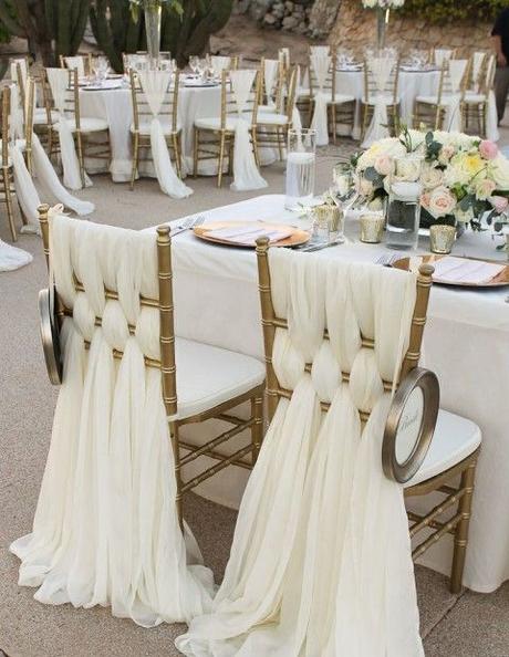 53 Cool Wedding Chair Decor Ideas With Fabric And Ribbon | HappyWedd.com: 