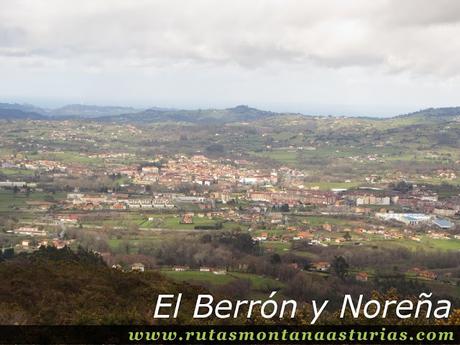El Berrón y Noreña desde El Cadaval El Berrón y Noreña desde El Cadaval