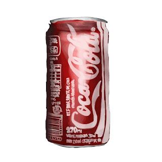 Ilustración de una lata de Coca-Cola creada con técnicas ...