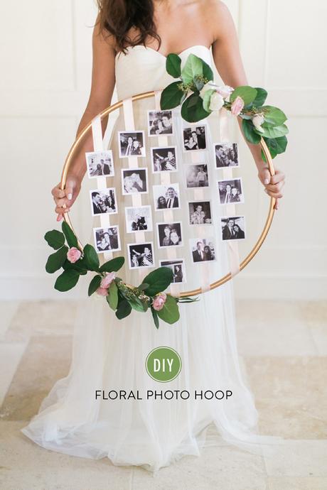 DIY Floral Photo Hoop