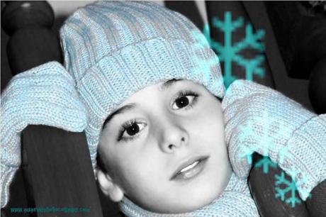 Ideas para retocar fotos infantiles con motivos navideños